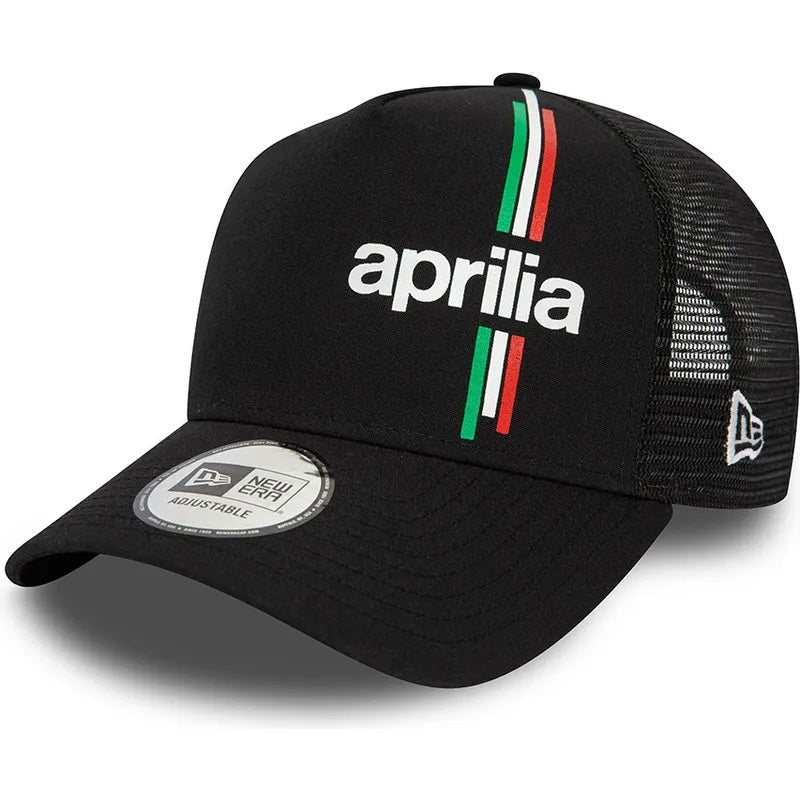 Aprilia Racing New Era Flawless Print E-Frame Trucker Cap - Black