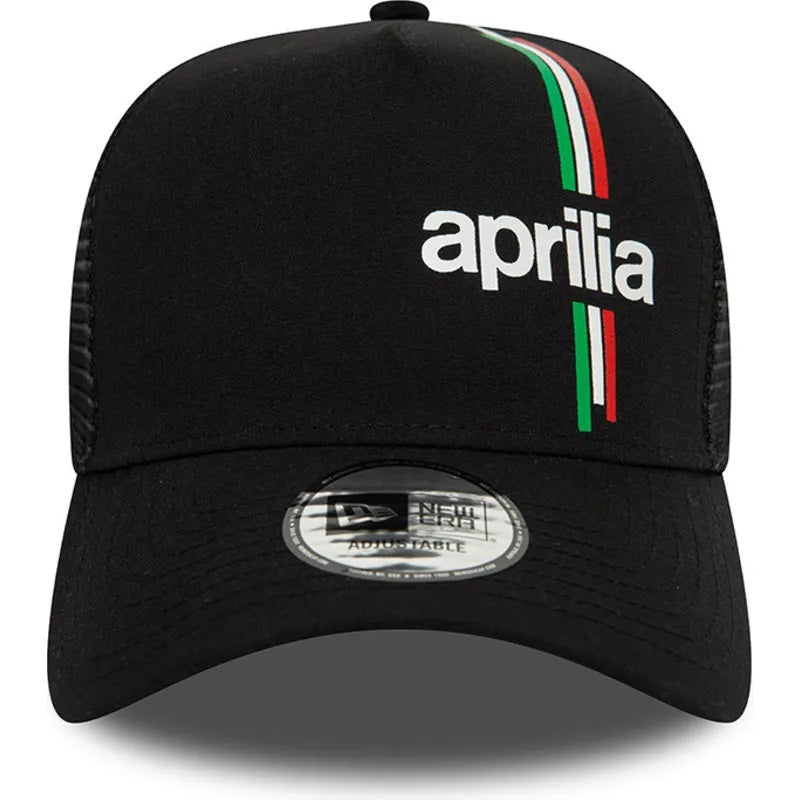 Aprilia Racing New Era Flawless Print E-Frame Trucker Cap - Black