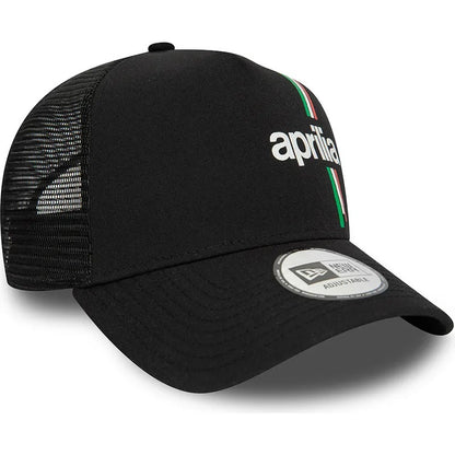 Aprilia Racing New Era Flawless Print E-Frame Trucker Cap - Black