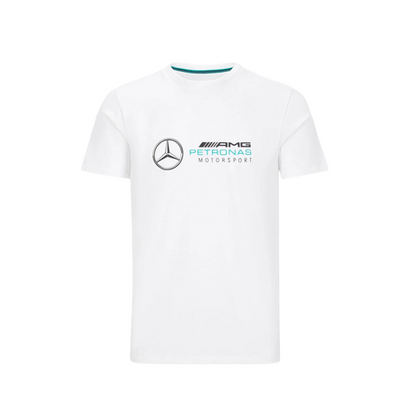 Mercedes Benz AMG Petronas Motorsport Men's Large Logo T-Shirt White